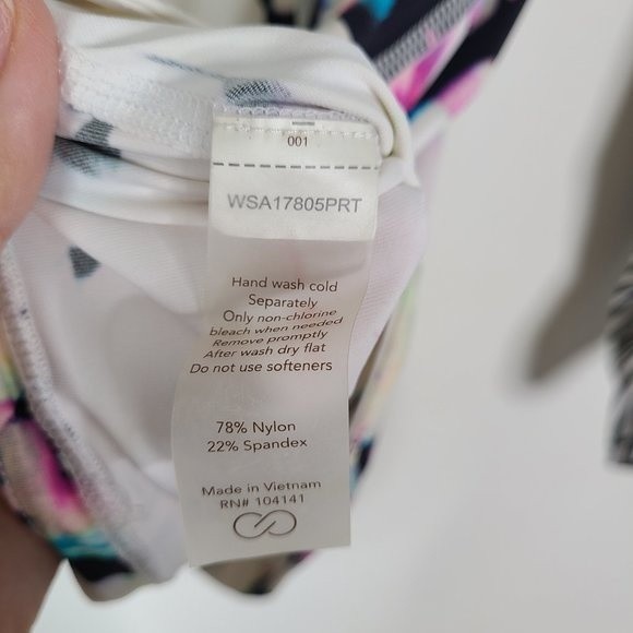 CALIA by Carrie Underwood Floral Mixed Print Long Sleeve Rash Guard Size Small - Picture 8 of 9